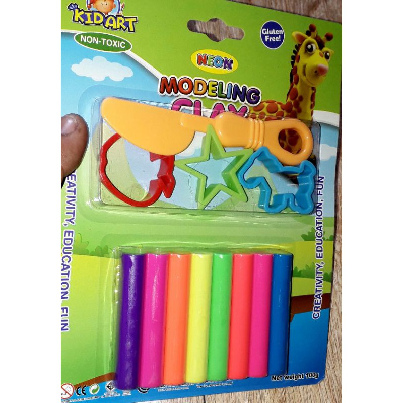 Sét 8 thanh đất sét nặn và khuôn loại 100g