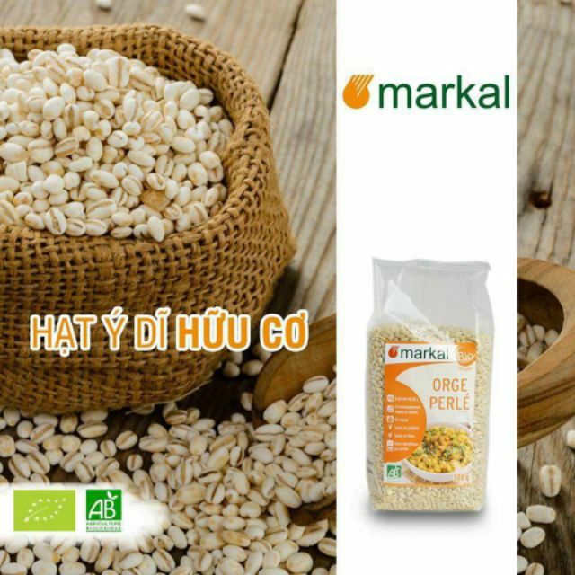 [Markal] Ý dĩ hữu cơ gói 500g, hạt lúa mạch ngọc trai