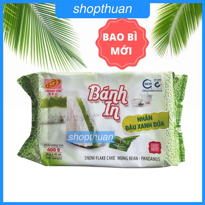 Date : 13/4/22 - Bánh in Tân Huê Viên 10 miếng - bánh in nhân đậu xanh sầu riêng, nhân đậu xanh dứa