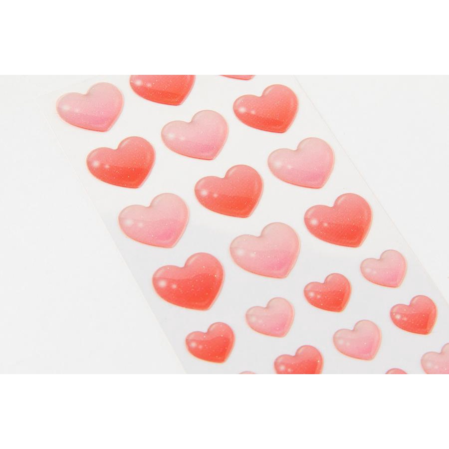 Sticker Nhựa Nổi ARTBOX Hàn Quốc Hình Trái Tim Nhiều Kích Cỡ