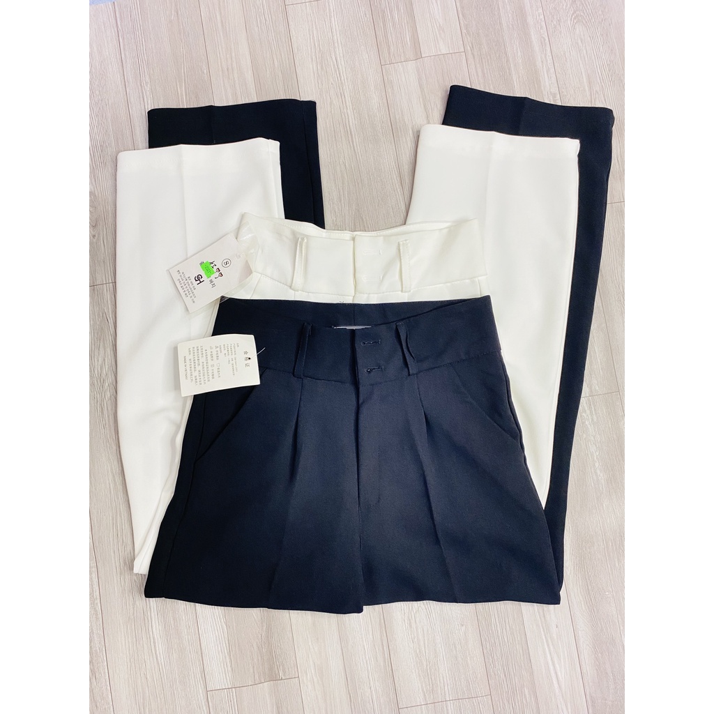 Quần Suông Lưng Cao 2 Khuy Thanh Lịch dài 100cm MS 2001