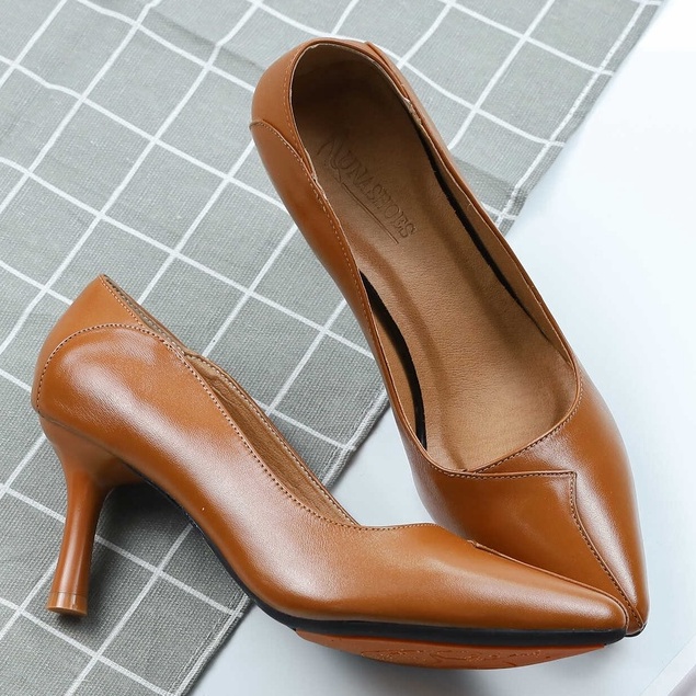 Giày cao gót nữ 7p mũi nhọn LUNASHOES 71902 bảo hành 2 năm 1 đổi 1 thời trang hàng hiệu giầy vnxk giầy trung niên nữ