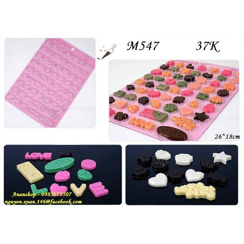 Khuôn nhựa nhiều hình chữ love