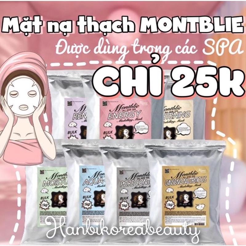 Mặt nạ thạch tươi MONTBLIE Hàn sale 91% 🙆🏻‍♀️