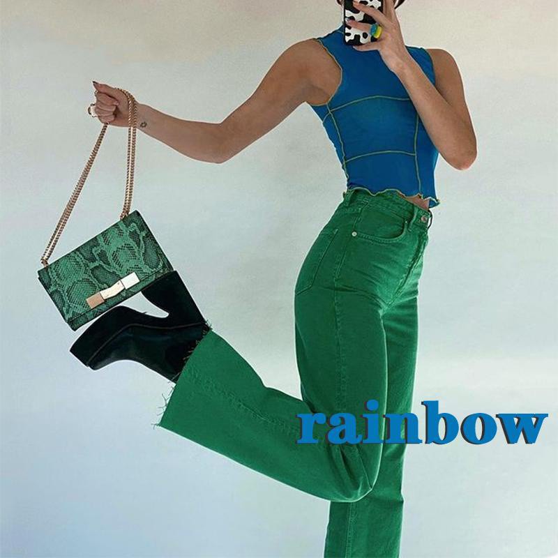 Quần Jean Dài Ống Loe Màu Sắc Cầu Vồng Thời Trang Dành Cho Nữ 4 Màu Lựa Chọn | BigBuy360 - bigbuy360.vn