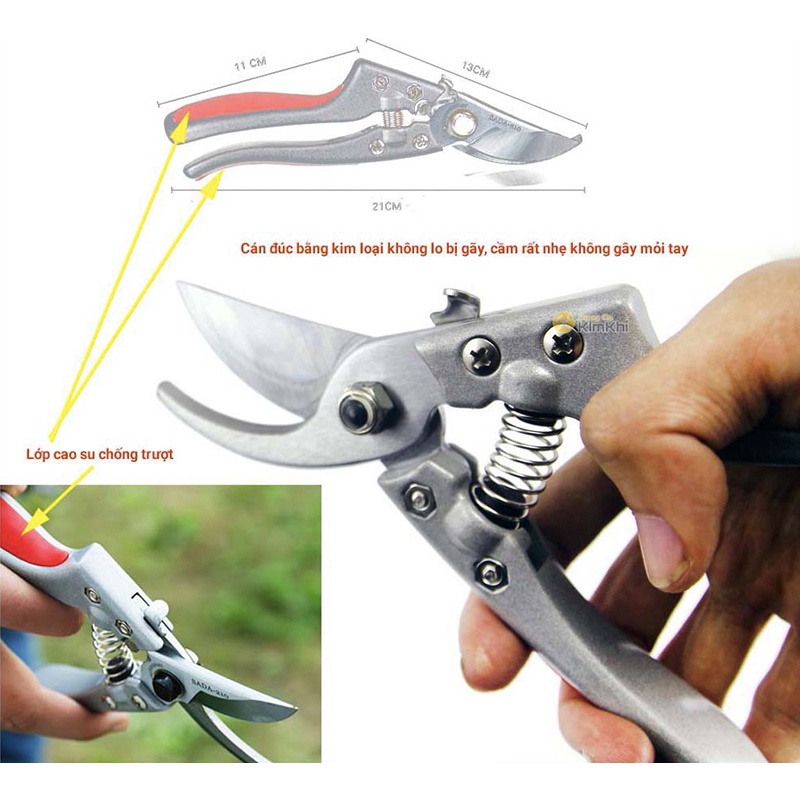Kéo cắt cành cây mini nhật bản SADA 210 tỉa cành cây trên cao ,SIÊU SẮC BÉN