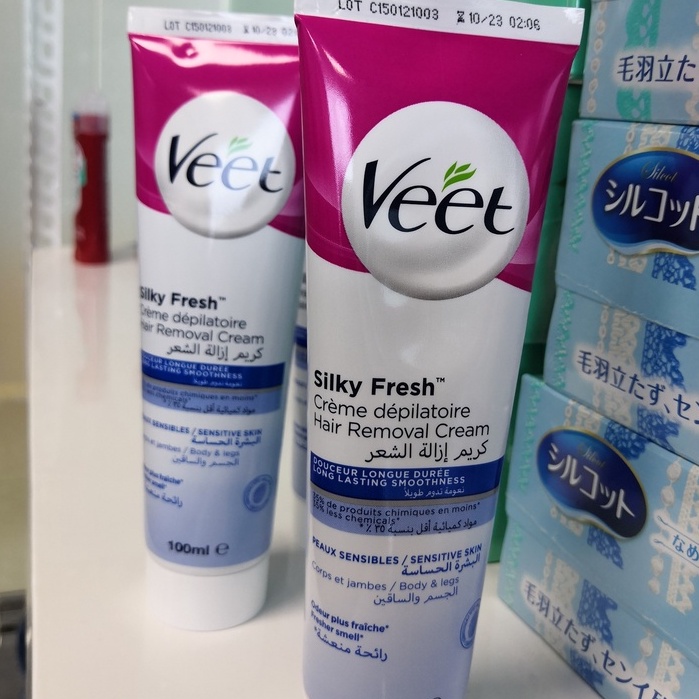 Kem tẩy lông VEET SILK &amp; FRESH TECHNOLOGY da thường và nhạy cảm