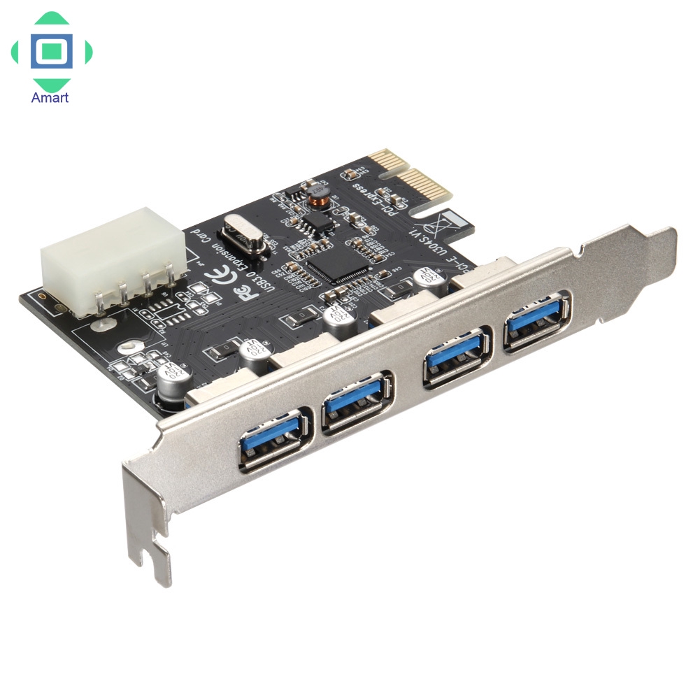 (Shop Amart) Card Chuyển Đổi cổng PCI Sang 4 Cổng USB 3.0