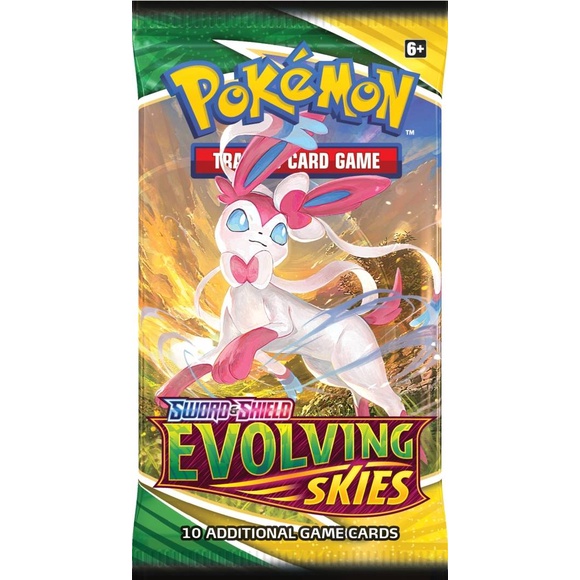 MỘT PACK GÓI LẺ Thẻ Pokemon TCG Sword & Shield Evolving Skies Chính Hãng Mới 100%