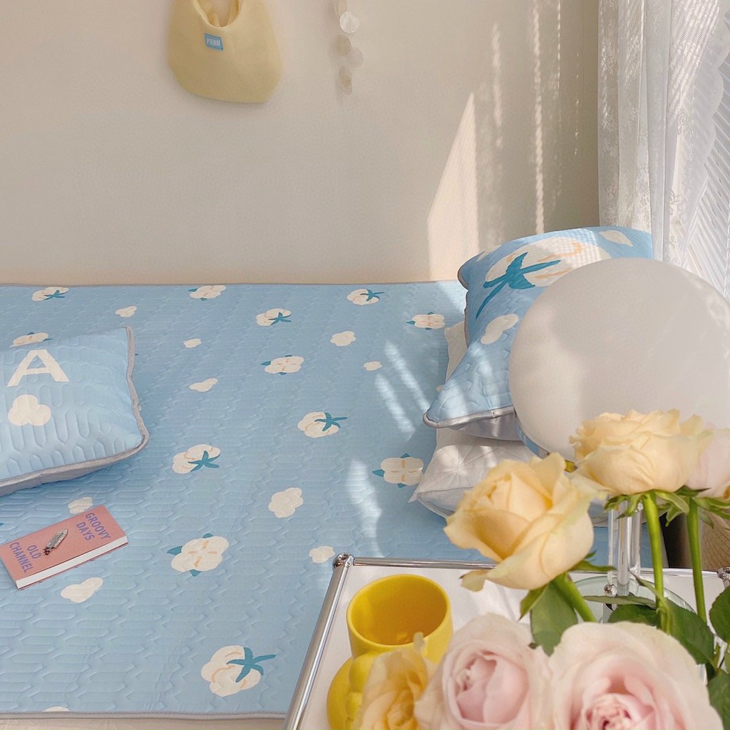 Chiếu điều hòa cao su non 5D mẫu cà chua xanh hàng cao cấp loại 1 mới nhất - Ngân Khánh bedding decor
