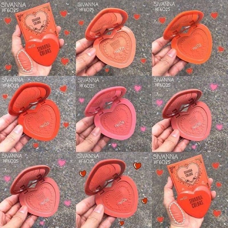 Phấn Má Hồng Sivanna Tông Đỏ Đất So Chic HF6025 No.3 - Phấn Má Hồng Không Nhũ Sivanna Tông Đỏ Đất | BigBuy360 - bigbuy360.vn