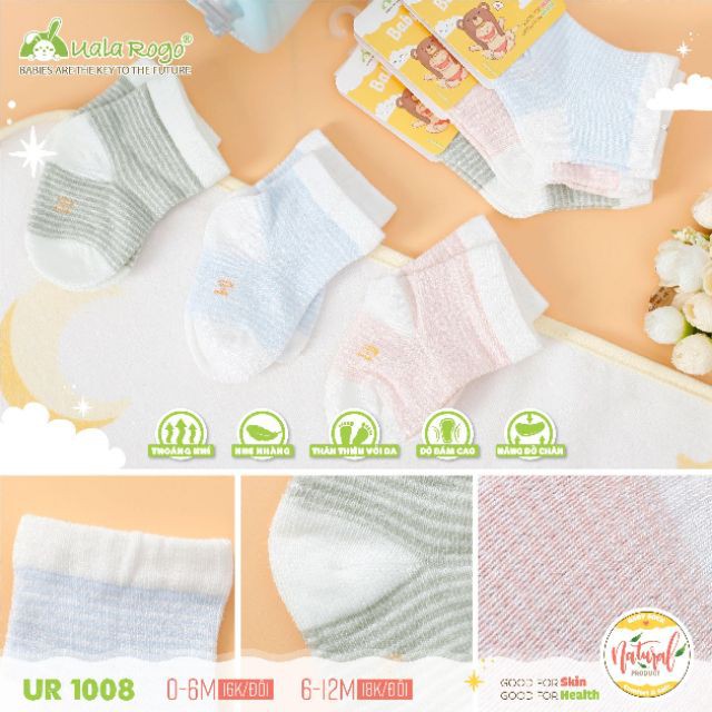 [ BEST SELLER ] Vớ/tất lưới Uala&rogo cho bé 0-6M,6-12M ( mẫu ngẫu nhiên) S004