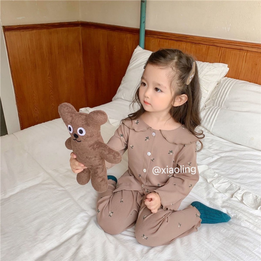 Bộ đồ ngủ thiết kế mới thời trang mùa xuân thu dành cho bé gái