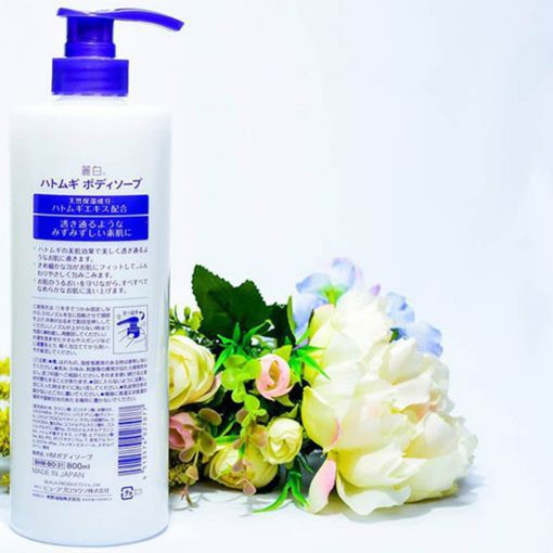 Sữa tắm dưỡng ẩm, trắng da hạt ý dĩ Reihaku Hatomugi Body Soap Moisturizing & Washing 800ml