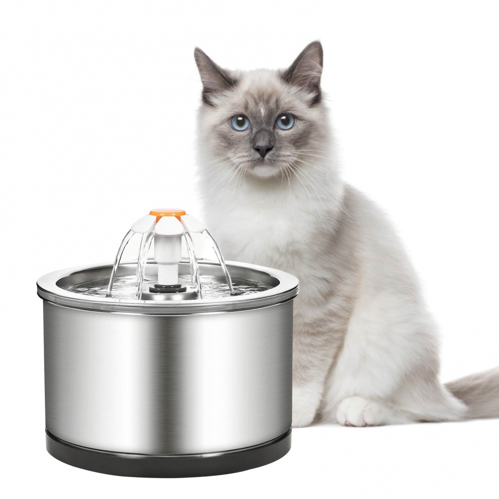 Đài Phun Nước Bằng Thép Không Gỉ 84oz / 2.5L Cho Thú Cưng