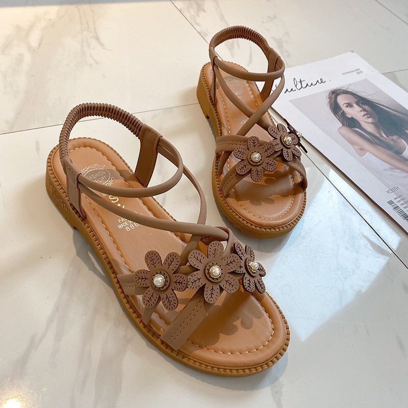 Sandal nữ thời trang ⚡️Kèm ảnh thật ⚡️ đế cao su non đi bền, êm chân, Dép quai hậu nữ đi học, đi làm, đi chơi