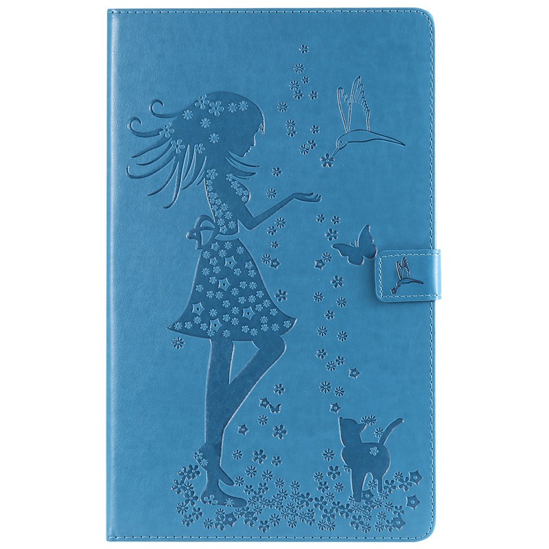 Girl Cat Tablet Case For Amazon Kindle Fire HD 10 2017/2015 Leather Tablet Cover