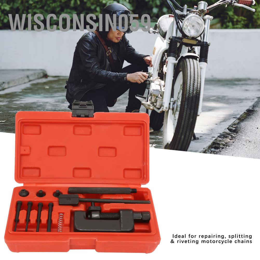 Wisconsin059 Bộ ngắt xích chia bộ liên kết đinh tán công cụ sửa chữa cho xe đạp máy