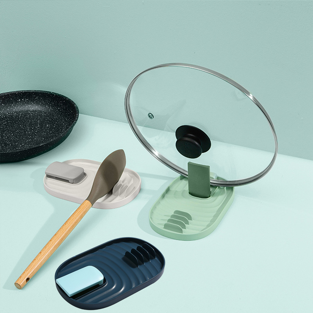 Giá Nhựa Đỡ Nắp Nồi Đa Năng Cho Nhà Bếp