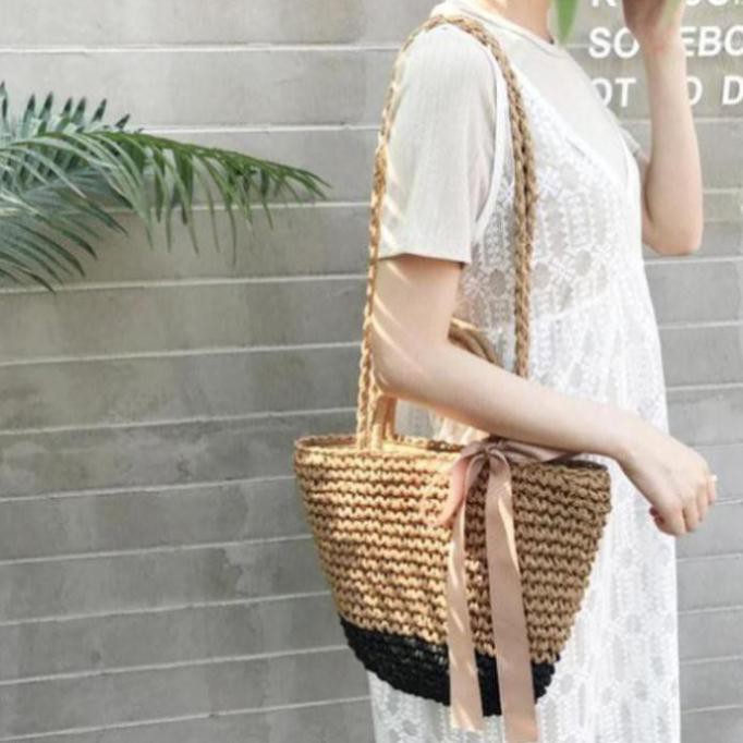 Túi cói đi biển hanmade TX300