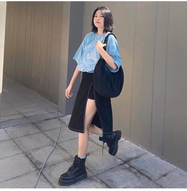 Hyon Skirt - Chân váy kaki thu xẻ vạt cực xinh | BigBuy360 - bigbuy360.vn