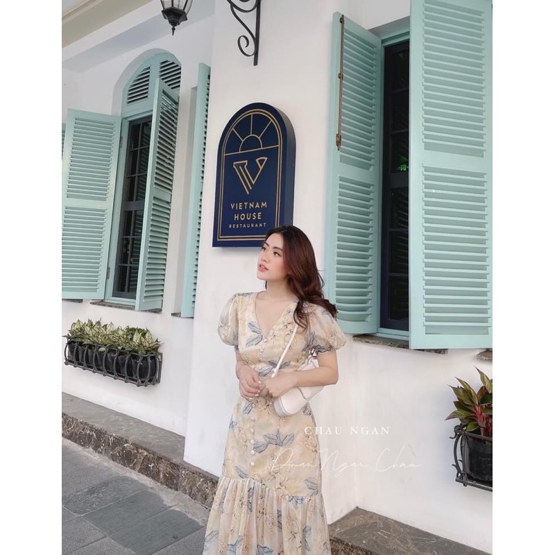 [Mã WASTMAY giảm 15% tối đa 30K đơn 150K] ⚡️BÁN SỈ⚡️Đầm đuôi cá cúc bọc vải voan tằm 2 lớp | BigBuy360 - bigbuy360.vn