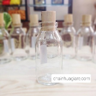 Chai thủy tinh 100gr nút nhấn bần/nút đậy