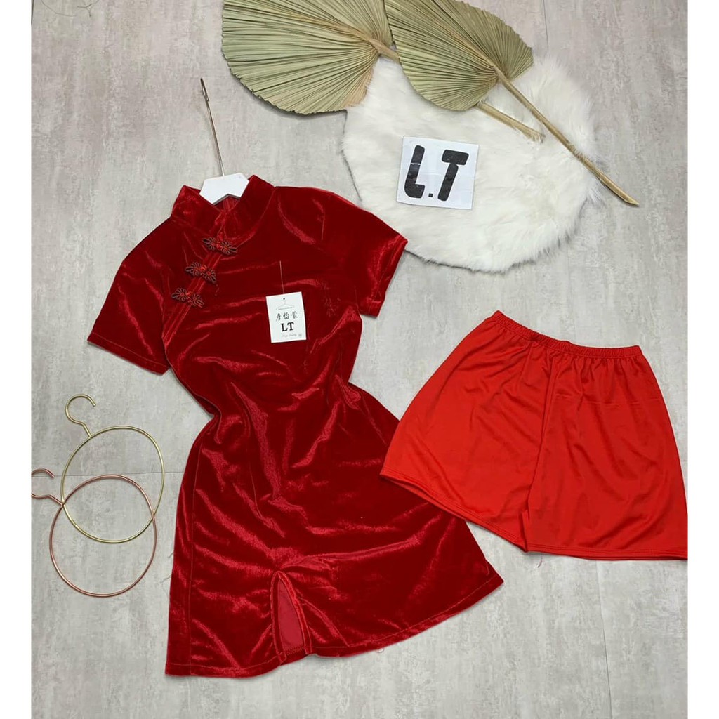 Xườn xám nhung(chi bảo hân)