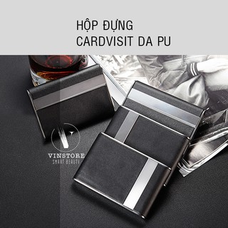 Hộp đựng Card visit [ Da PU + Thép không gỉ] sang trọng, tinh tế