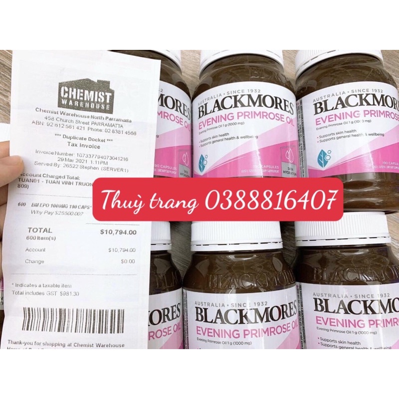 Tinh dầu hoa anh thảo blackmores lọ 190v cải thiện nội tiết tố