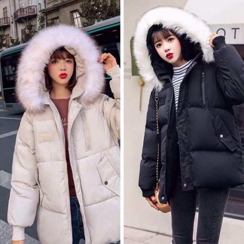 áo phao cổ lông hottrend sẵn sll