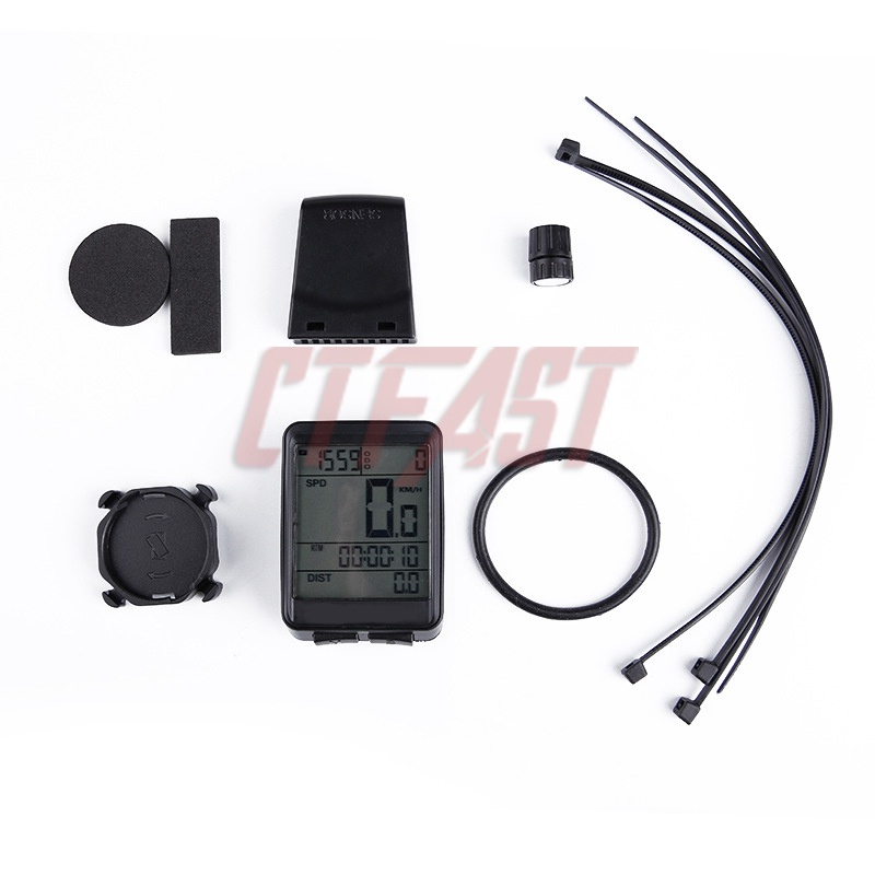 Đồng hồ xe đạp không dây CTFAST-INBIKE đo vận tốc, quãng đường, thời gian màn hình LCD chống nước