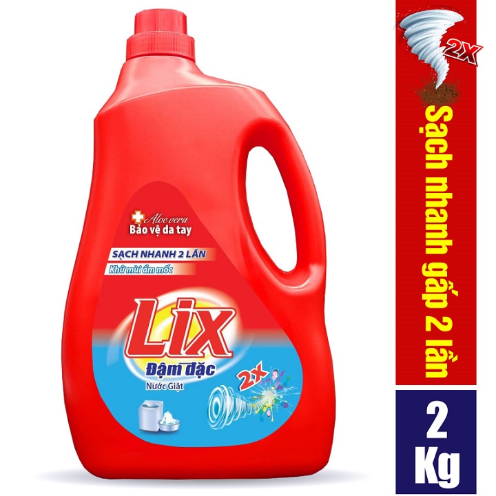 Nước giặt Lix đậm đặc hương hoa 2Kg (NG201)