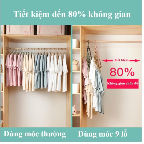 Móc treo quần áo thông minh/ Móc treo đa năng 9 ô HCM