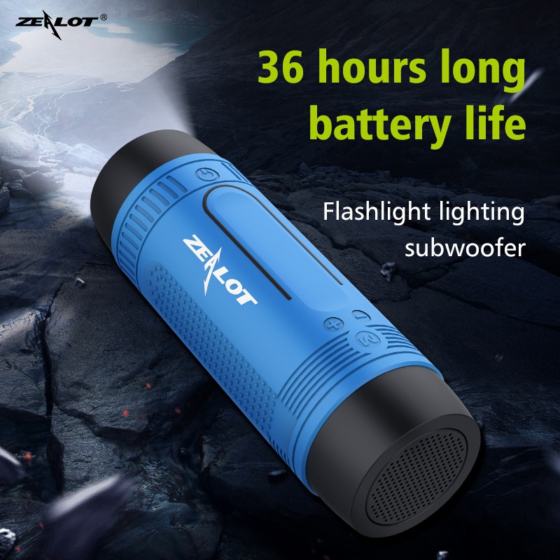 Loa Bluetooth Không Dây ZEALOT S1 Tích Hợp Đèn LED Kèm Phụ Kiện Chất Lượng Cao