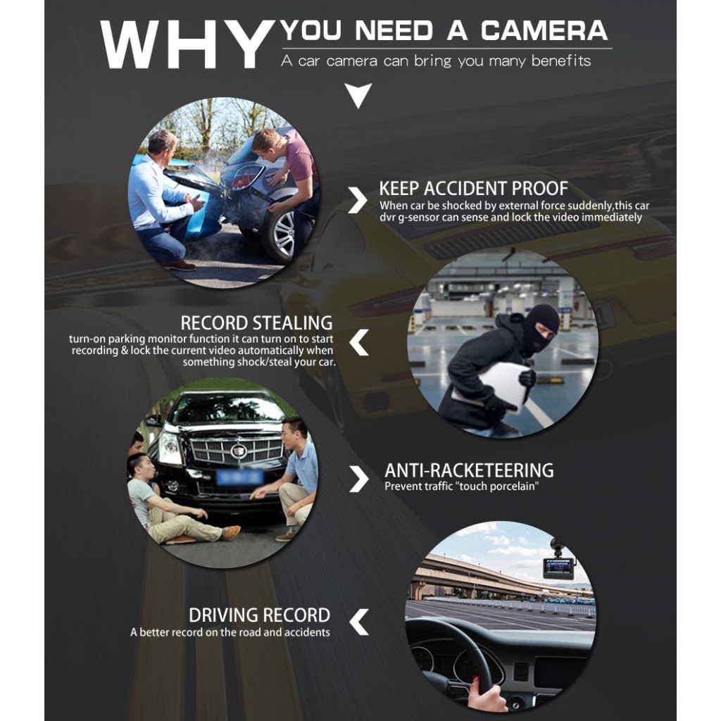 Camera Hành Trình Gương Chuyên Dụng Cho Xe Tải - Ghi Hình Cùng Lúc Trước Sau - Dây Camera Lùi Dài 15m