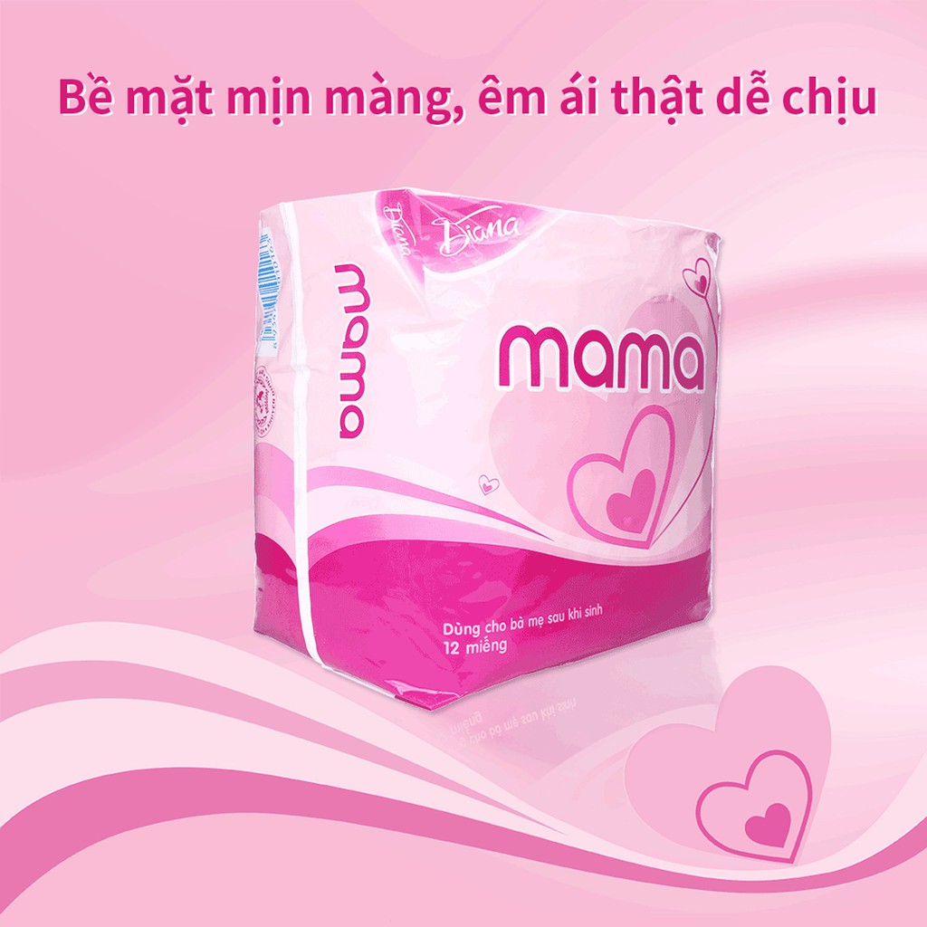 Băng vệ sinh Diana Mama cho mẹ sau sinh gói 12 miếng