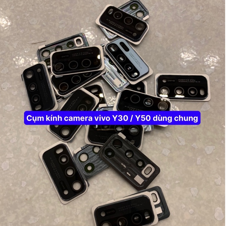 bộ kính camera vivo Y30 / Y30i / Y50 dùng chung (gồm kính và khung viền camera)