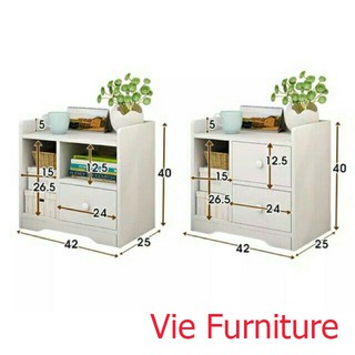 Tủ đầu giường-trắng
