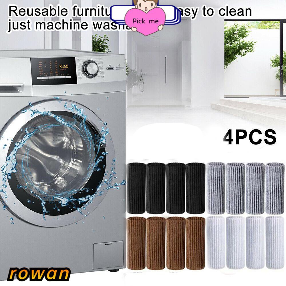 Set 4 Vỏ Bọc Chân Ghế Bằng Polyester Chống Trượt Nhiều Màu Dễ Thương