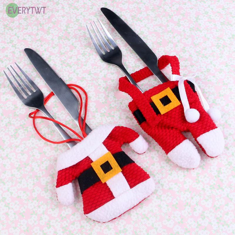 Túi Đựng Muỗng Nĩa Hoạ Tiết Giáng Sinh Dễ Thương