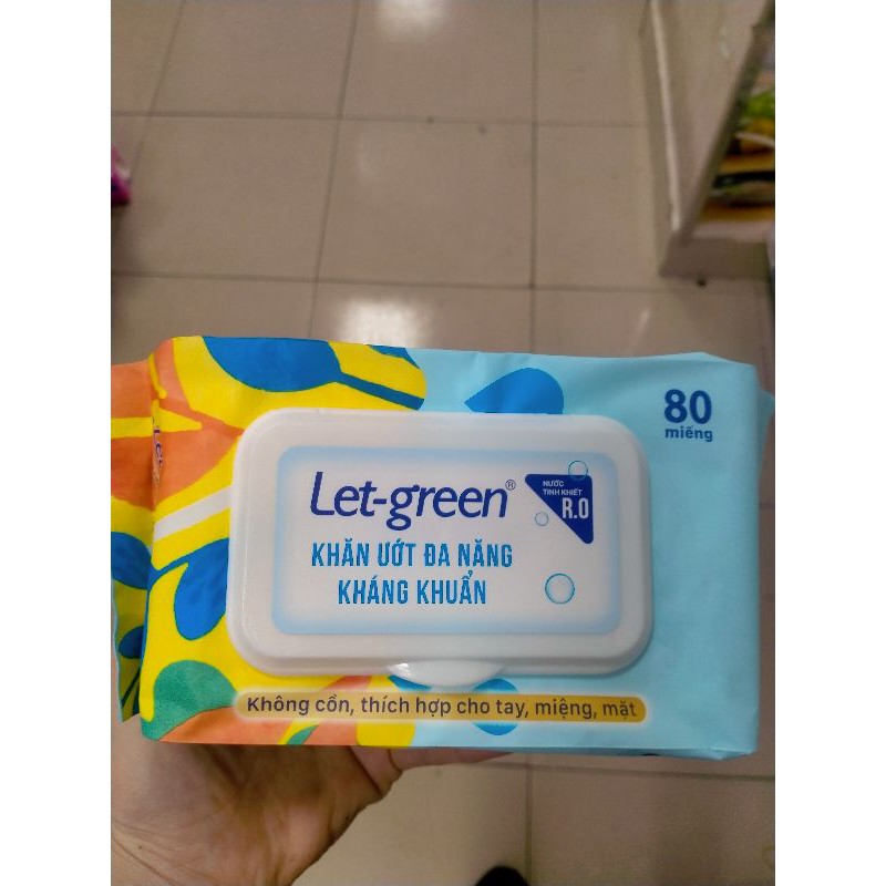 Khăn ướt Kháng khuẩn Let-green 80T