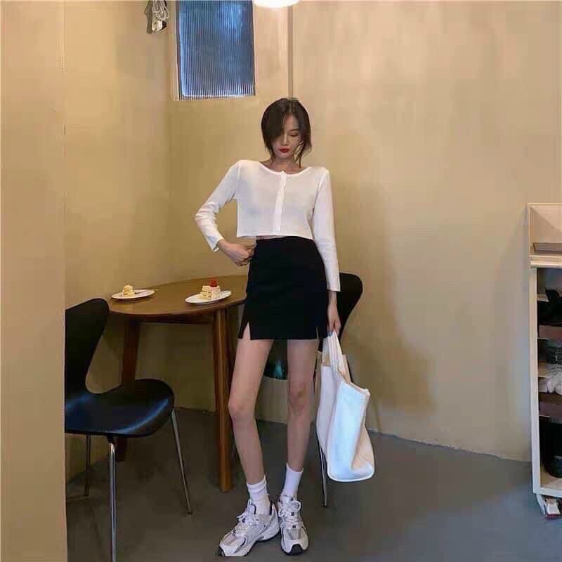 Quần Giả Váy xẻ đùi. Quần Giả Váy tuyết mưa nhiều size màu đen cho nữ dễ phối đồ đi chơi đi tiệc cá tính-Cún-Boutique | BigBuy360 - bigbuy360.vn