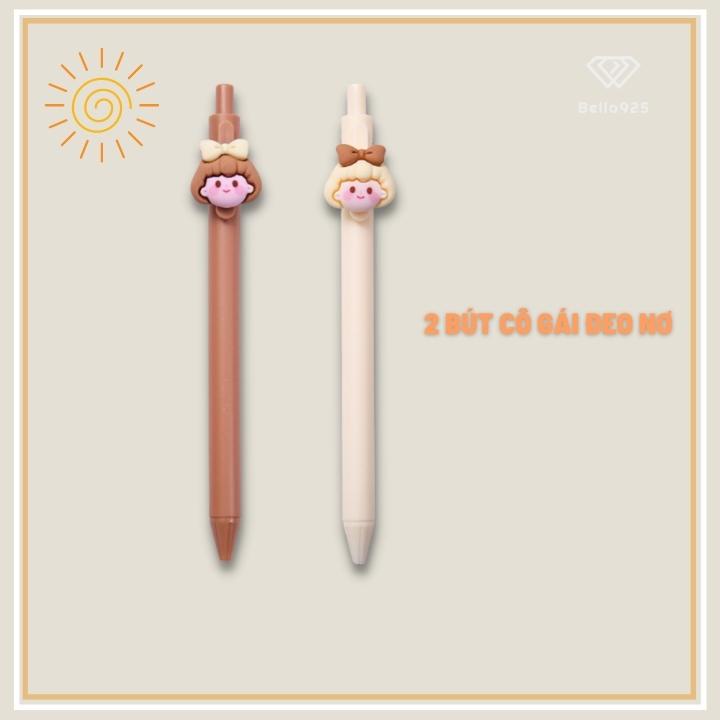 Bút bi Bella925 combo 2 viết gel hình hoạt hình và trái cây dành cho cặp đôi