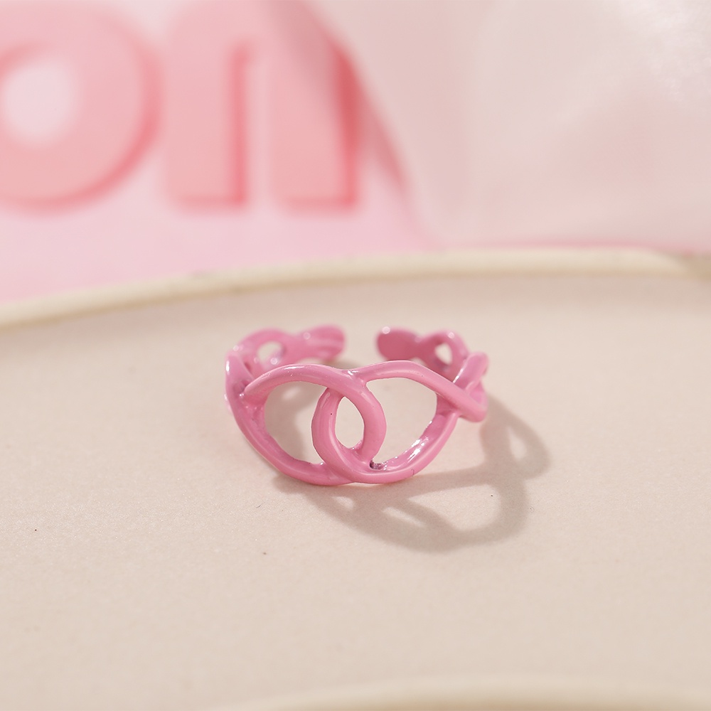 Nhẫn Hình Ngôi Sao Rỗng Bằng Nhựa Resin Nhiều Màu Dành Cho Nữ