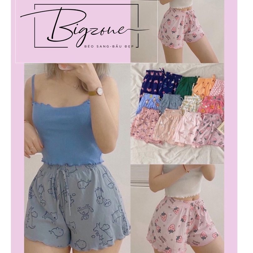 Quần Đùi Nữ Ngủ Mặc Nhà, Quần Short Nữ Chất Cotton Bigsize Mềm Mịn Thoáng Mát Thể Thao QN001