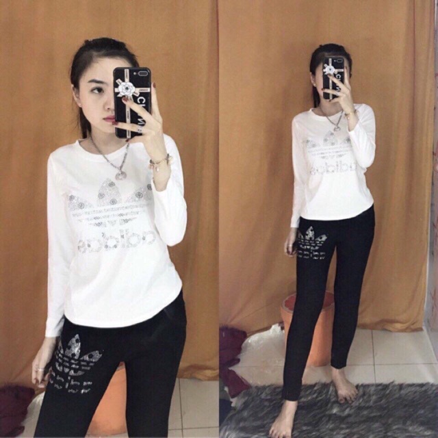Đồ bộ thun tay dài adidas