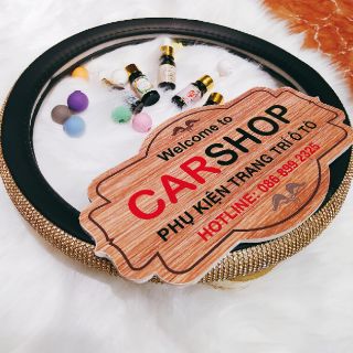 [Xả] Vô Lăng Bọc Da Cao Cấp Đính Đá
