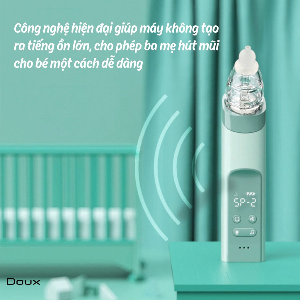 Máy hút mũi cầm tay Doux bản nâng cấp 2023 tự động - An toàn cho bé | Máy hút mũi cho trẻ sơ sinh
