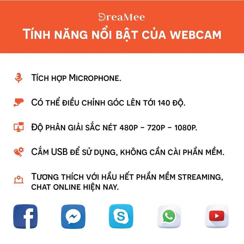 Webcam Máy Tính, Webcam Full HD 1080P Có Mic Học Online Qua ZOOM - Gọi Video Zalo